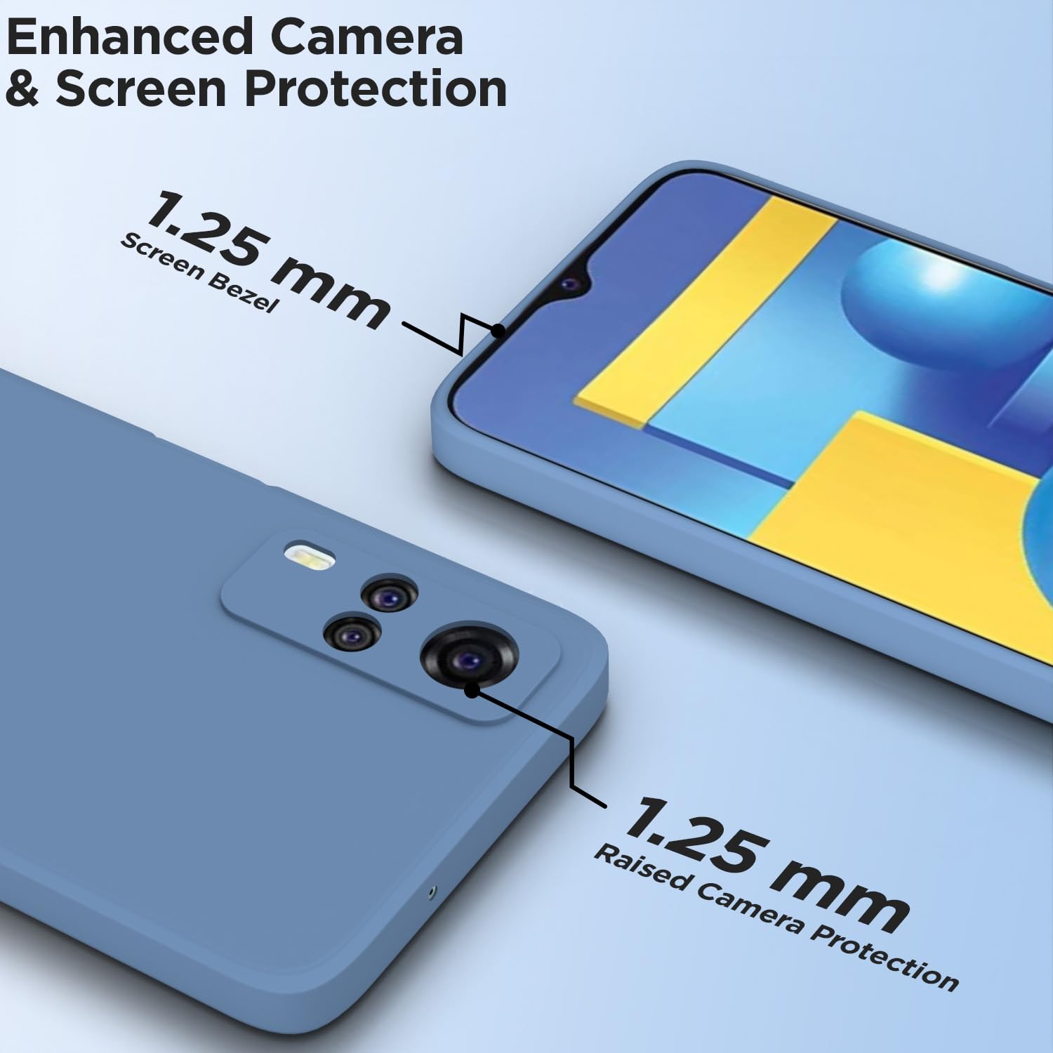 Pikkme Vivo Y31 / Y51A / Y51 / Y51i Soft Matte Silicone Shockproof Case (Aqua Blue)