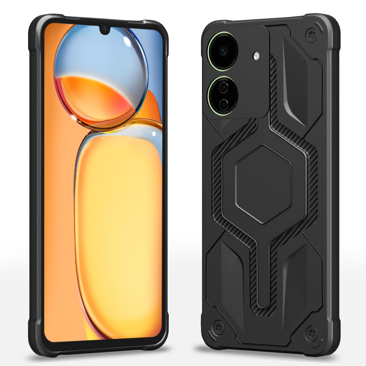 Black phone cover for Redmi 13C 4G/Poco C65 – Pikkme