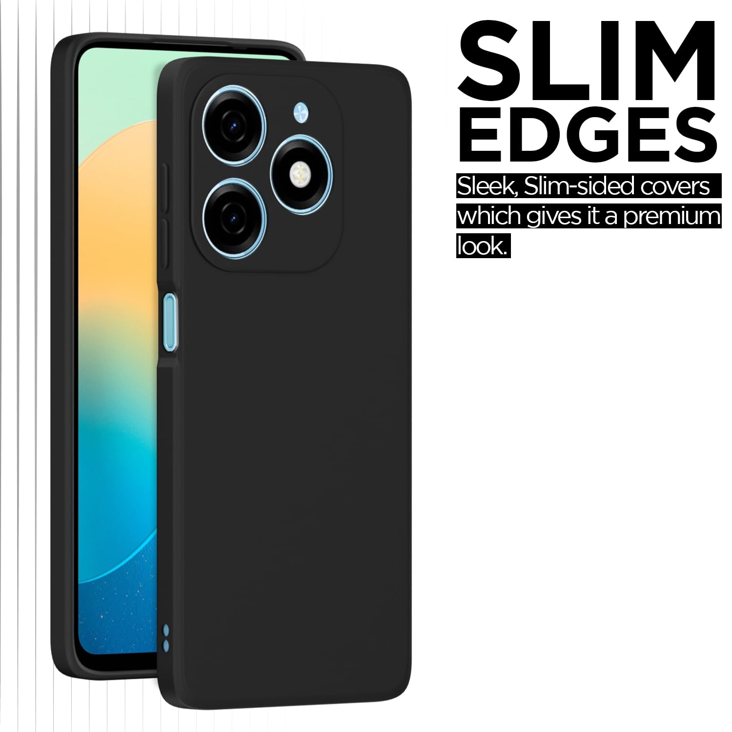 Pikkme TECNO Spark Go 2024 Liquid Silicone Back Cover (Black)