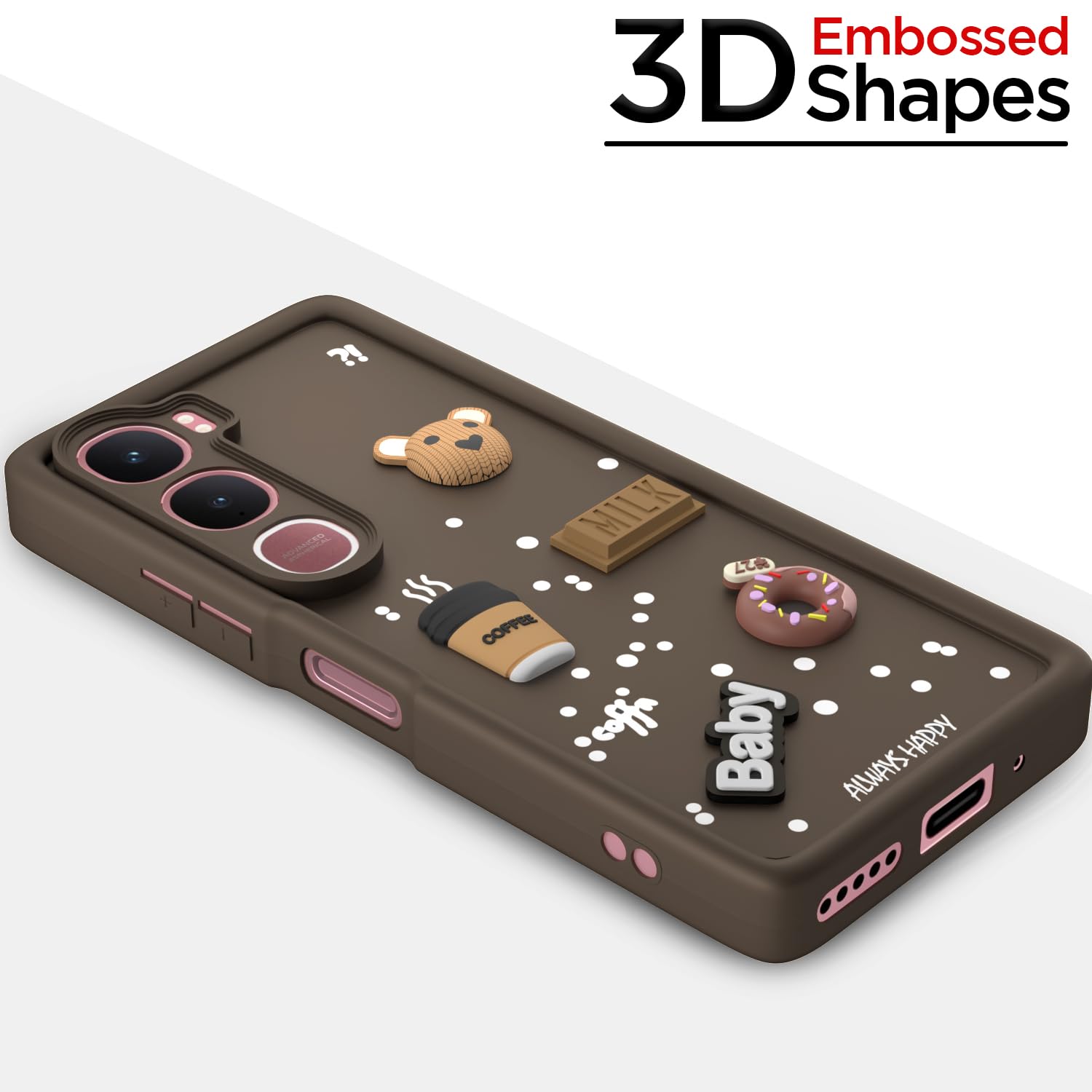 Brown Silicone phone cover for Vivo Y31 5G/3D – Pikkme – photo 3