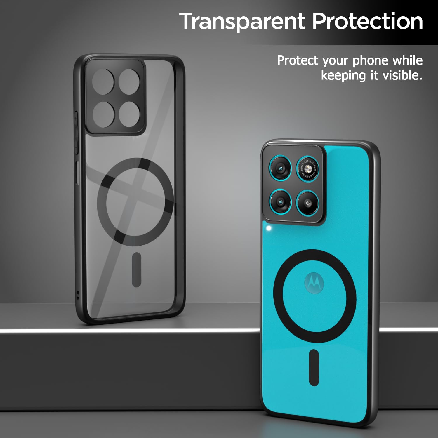 Black mag-safe MagSafe mobile back cover for Moto G67 Power/G57 Power 5G – Pikkme – photo 3