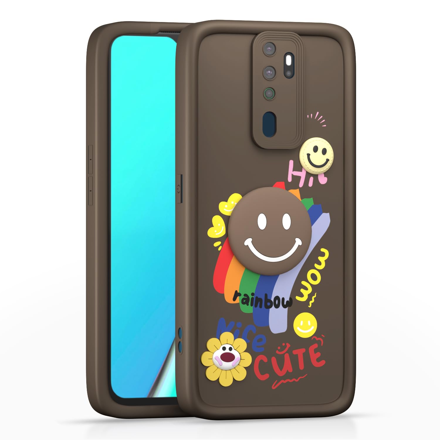 Pikkme Oppo A5 2020/A9 2020 brown back cover