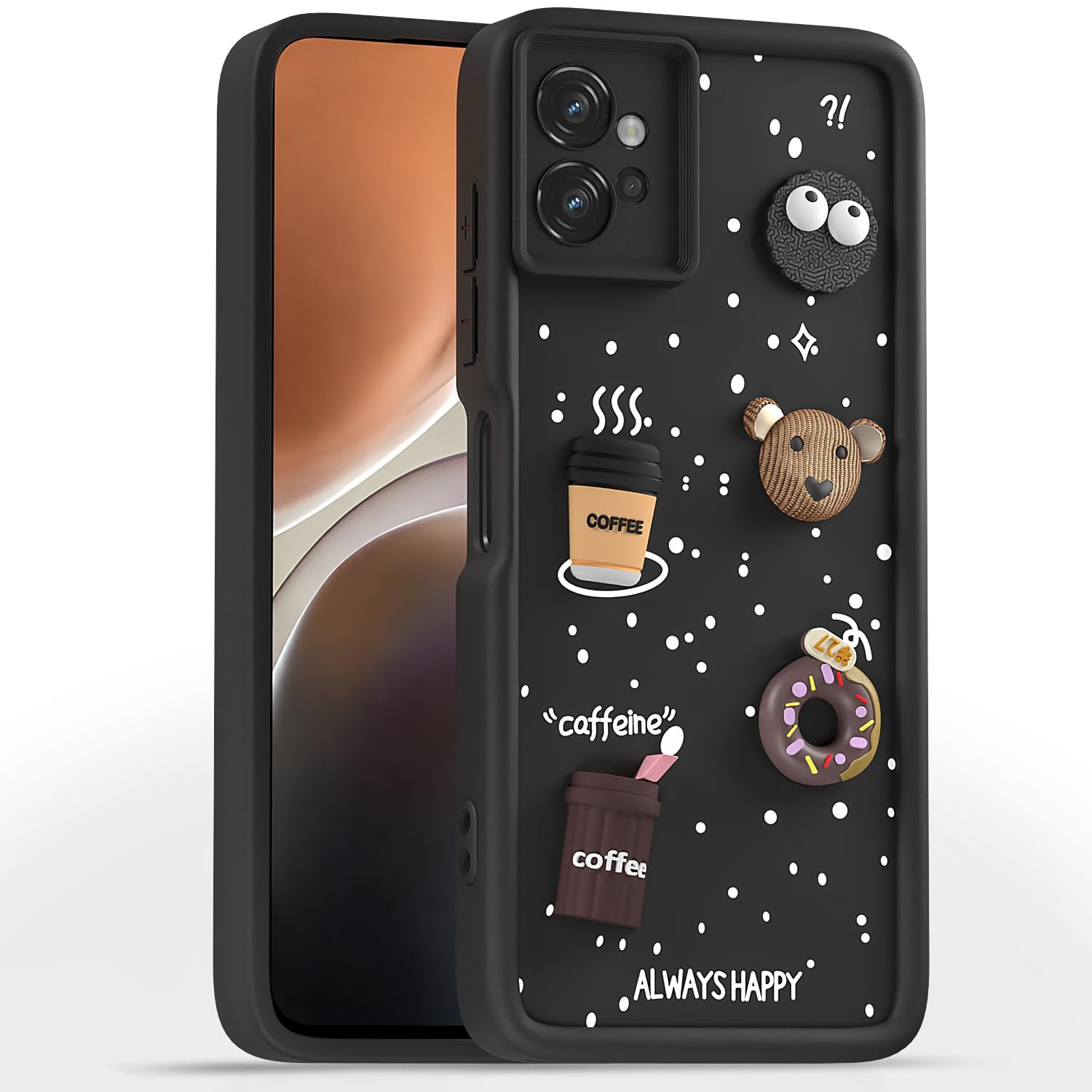 Pikkme Moto G32/3D Silicone black mobile back cover
