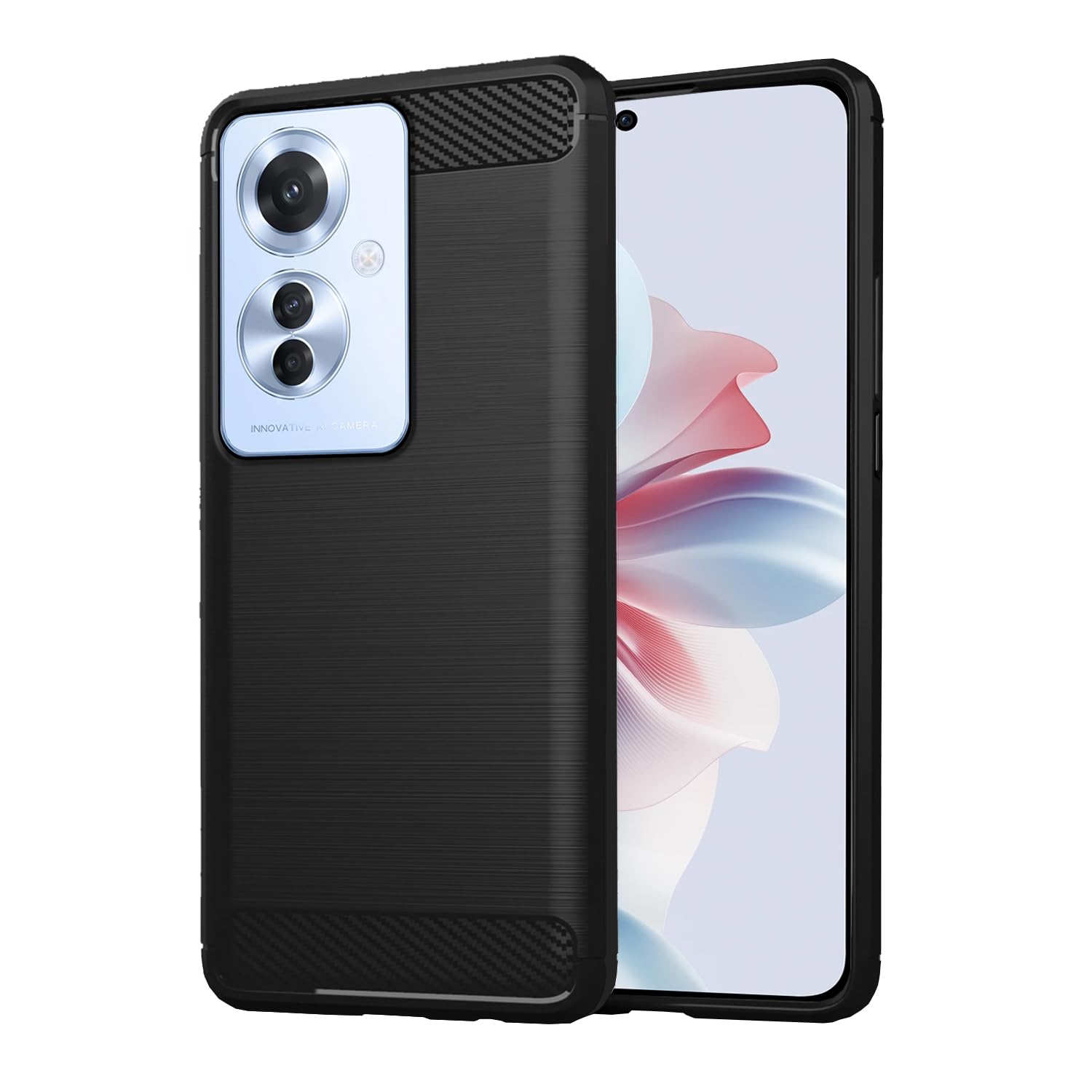 Pikkme black mobile cover for OPPO F25 Pro 5G