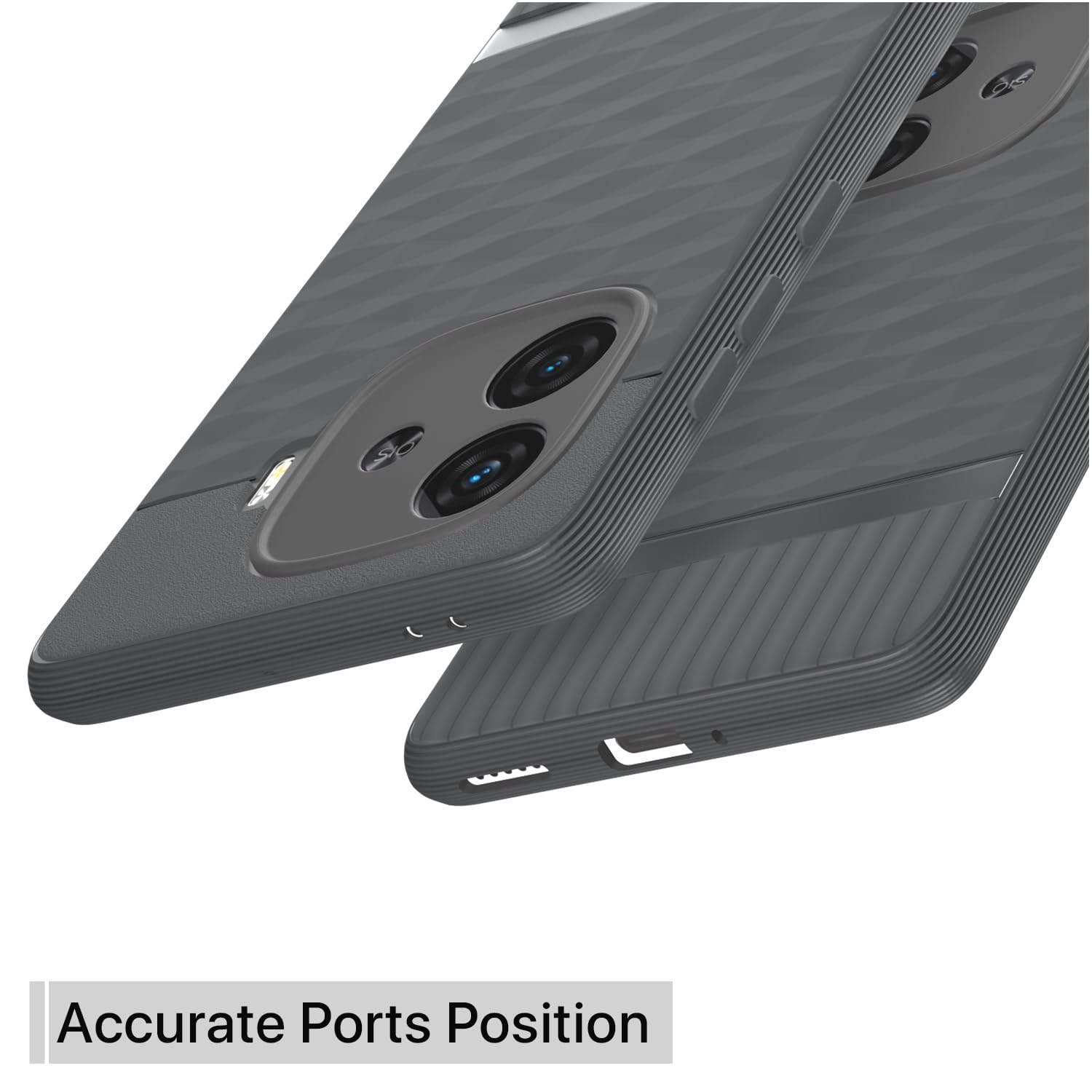 Pikkme iQOO Neo 10R 5G / iQOO Z9 Turbo 5G / Vivo Y200 GT 5G Shockproof Soft Flexible Gencase Back Cover (Grey)