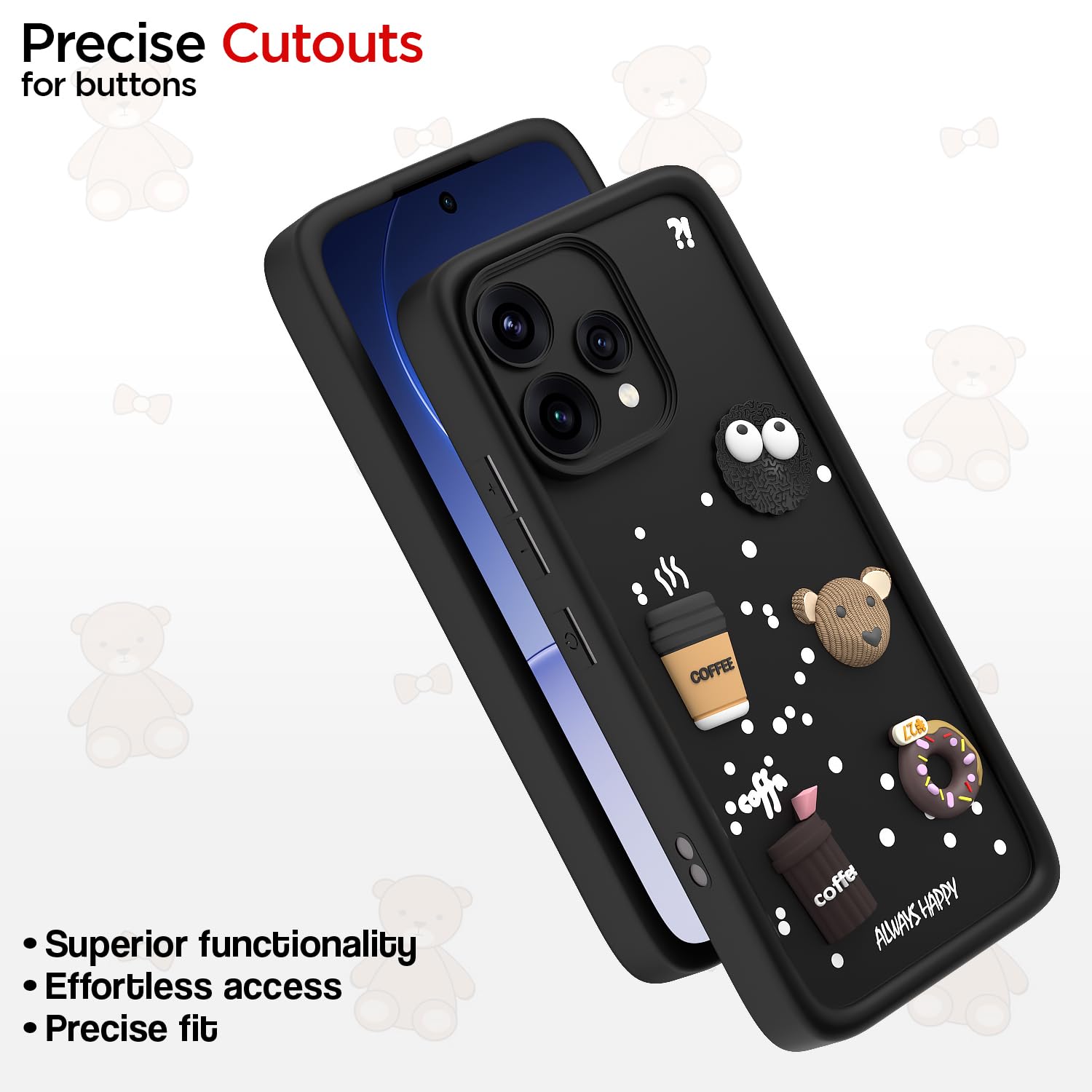 Black Silicone mobile back cover for Oppo Reno 15 5G/3D – Pikkme – photo 6