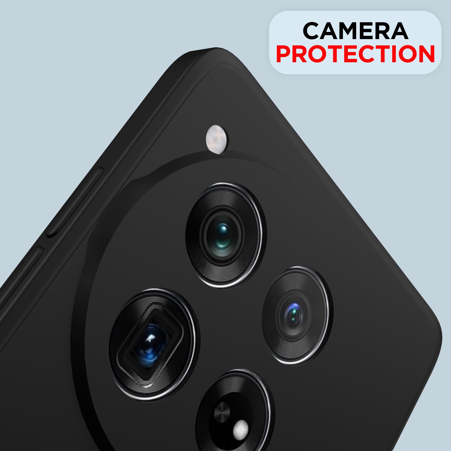 Pikkme One Plus 12 5G Soft Matte Silicone Shockproof Case (Black)