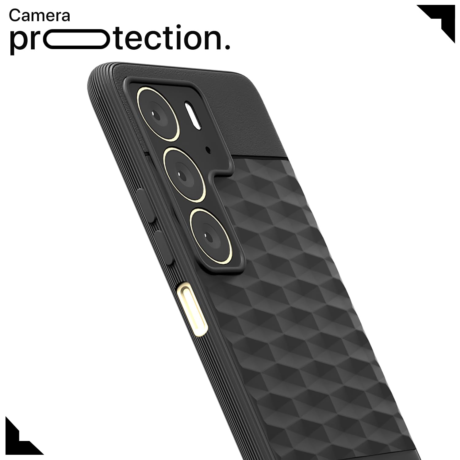 Pikkme Realme C75 Gencase Back Cover (Black)