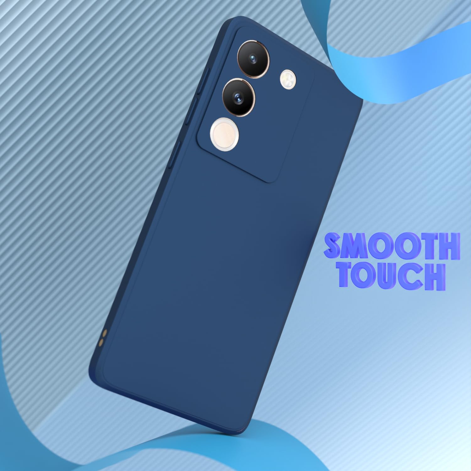 Pikkme blue Liquid Silicone phone cover for Vivo Y200 5G – photo 7
