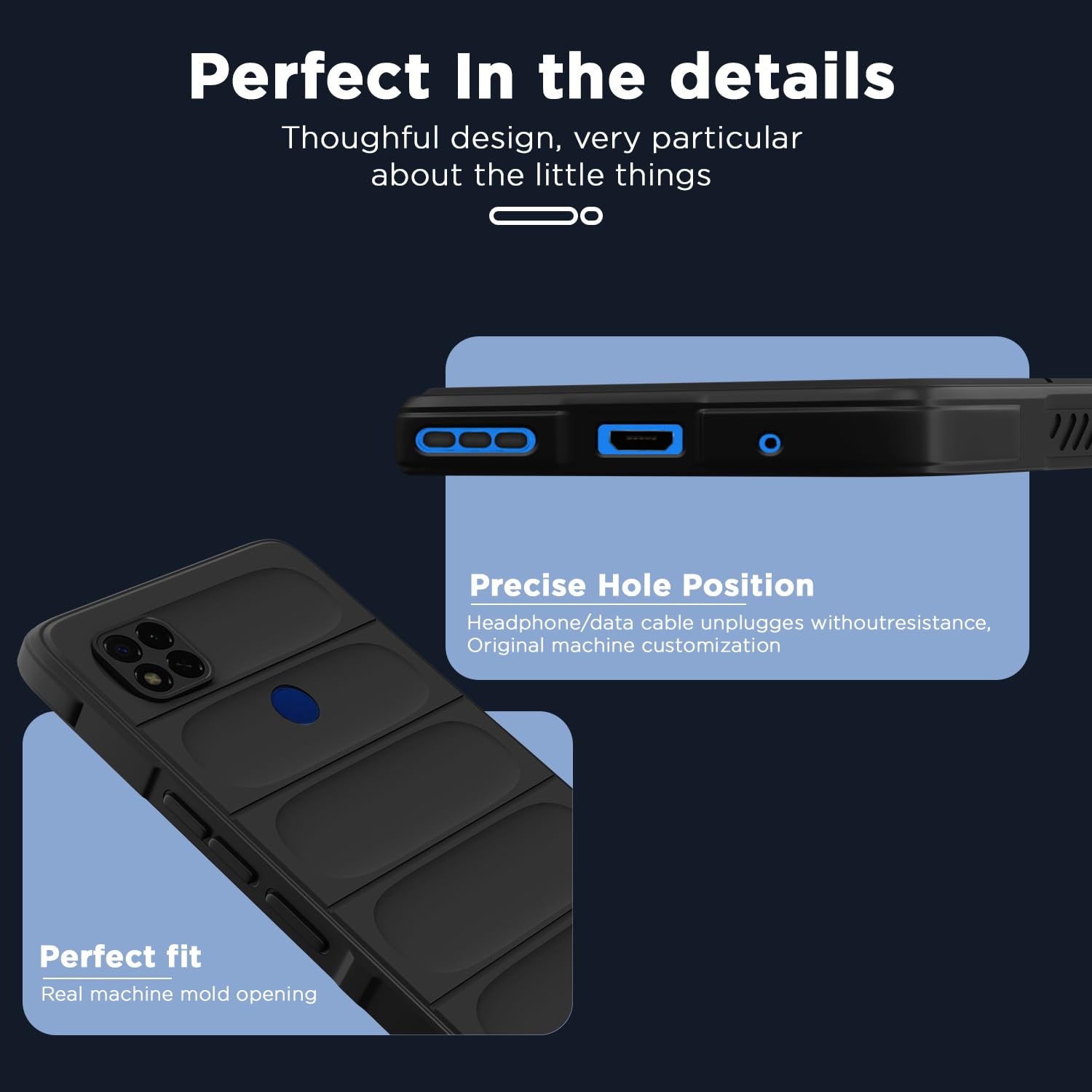 Black back cover for Redmi 9/9C/9, Poco C31 – Pikkme – photo 2