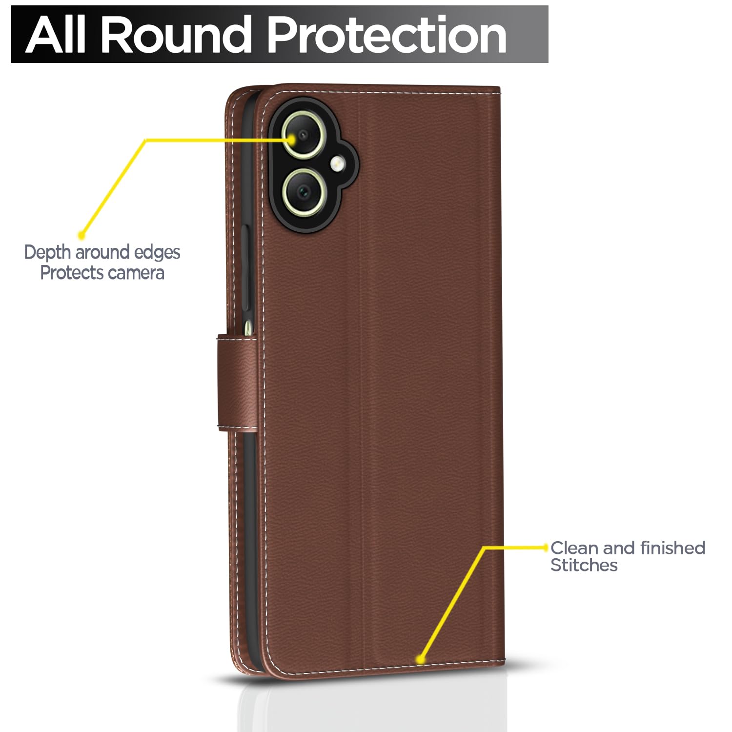 Pikkme tan Wallet flip cover for Samsung A05/M05/F05 – photo 4