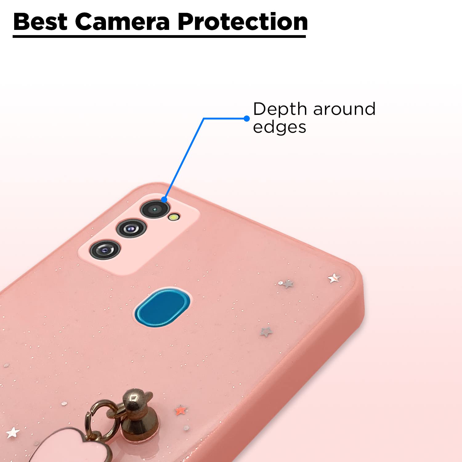 Samsung M30s/M21/M21 2021 Chain mobile back cover in pink by Pikkme – photo 2