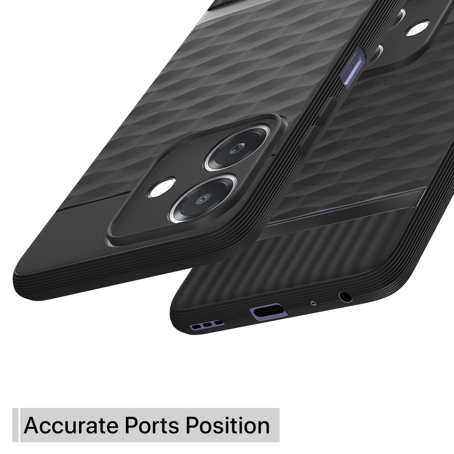 Pikkme Realme C61 / Realme Narzo N61 Gencase Back Cover (Black)