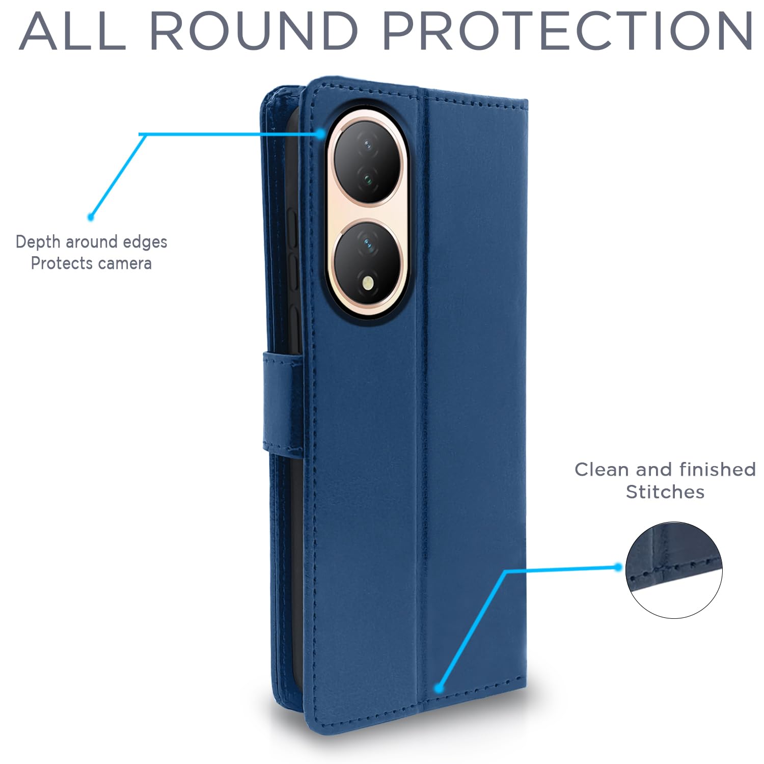 Pikkme blue flip cover for Vivo Y100 5G – photo 4