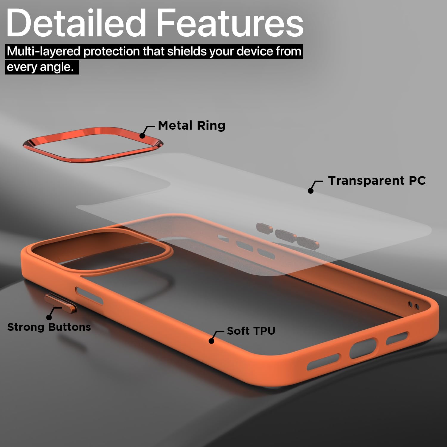 Pikkme iPhone 15 Pro Max orange mobile back cover – photo 3