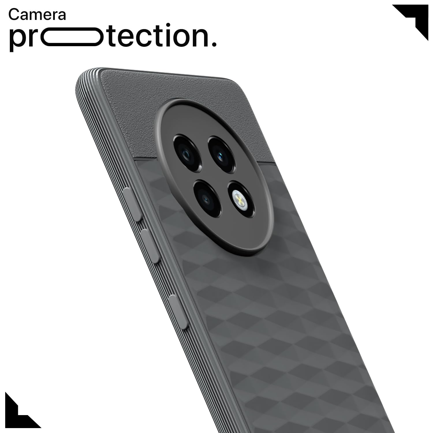 Pikkme Realme 13 Plus 5G / Realme P1 Speed 5G Gencase Back Cover (Grey)