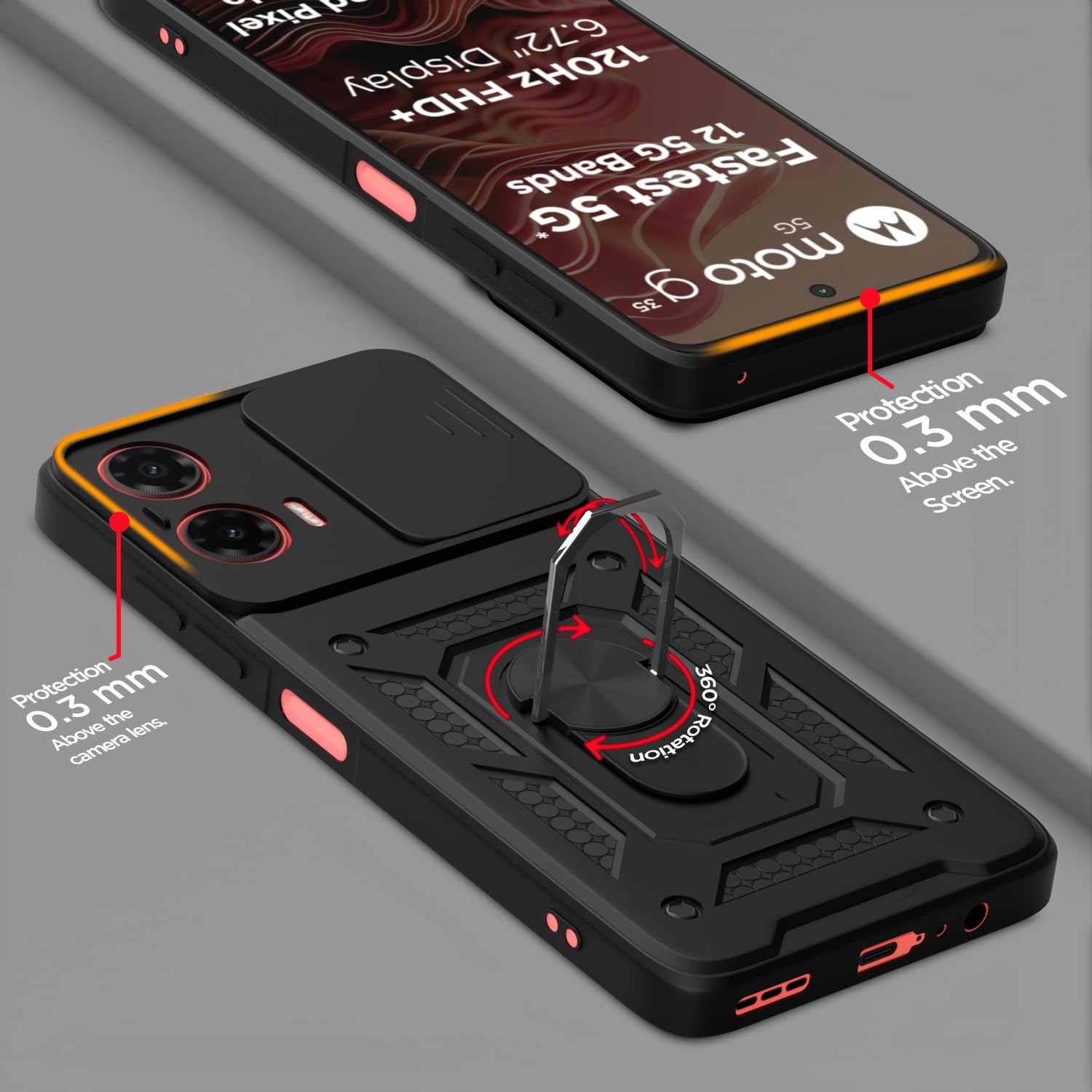 Pikkme black phone cover for Moto G35 5G – photo 4