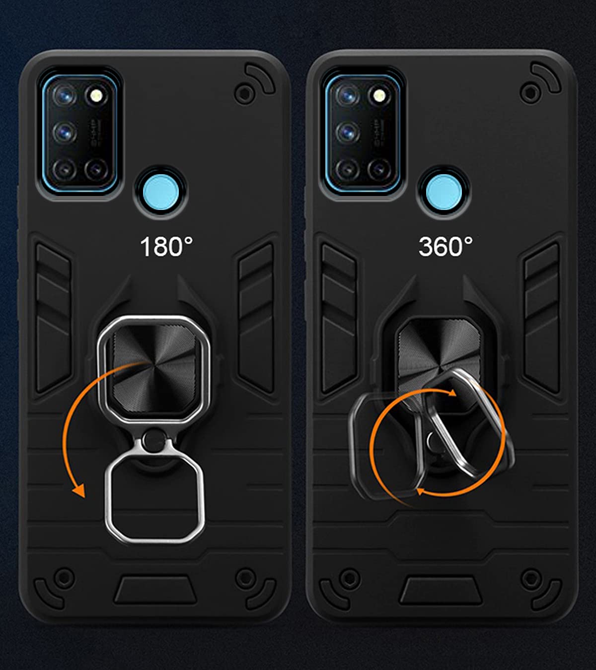 Black phone cover for Realme 7i, Realme C17 – Pikkme – photo 3