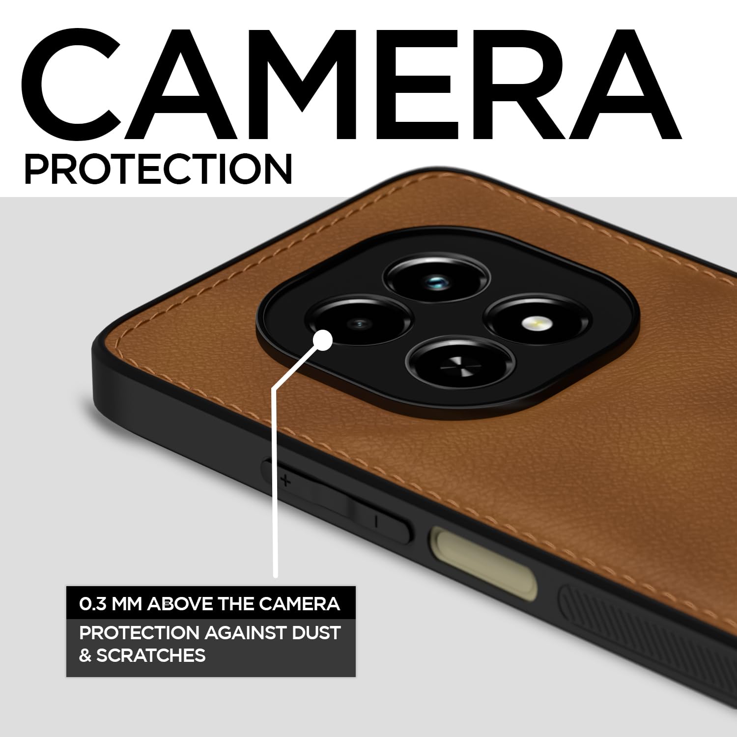 Pikkme Realme C63 5G Leatherback Back Case | Brown