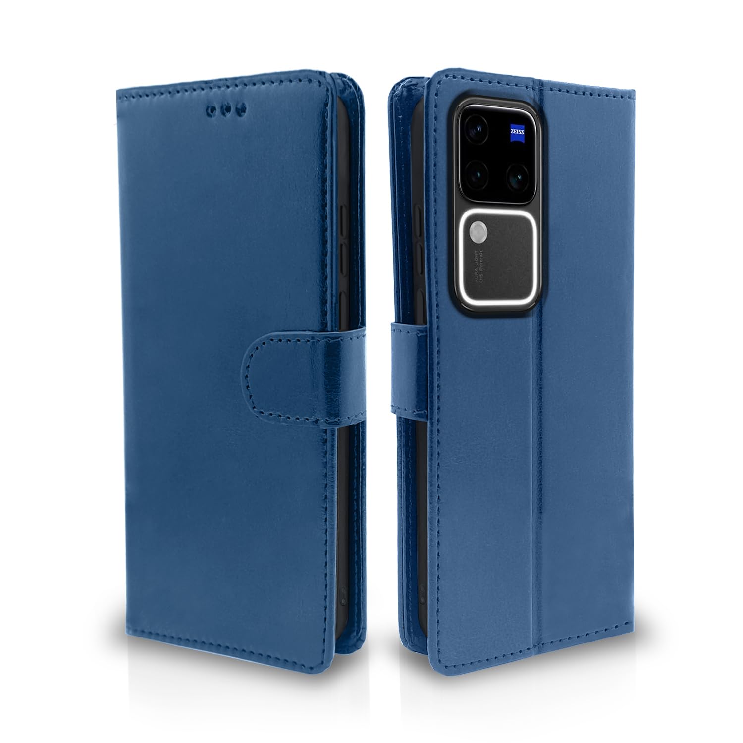Vivo V30 Pro 5G Wallet mobile flip cover in blue by Pikkme