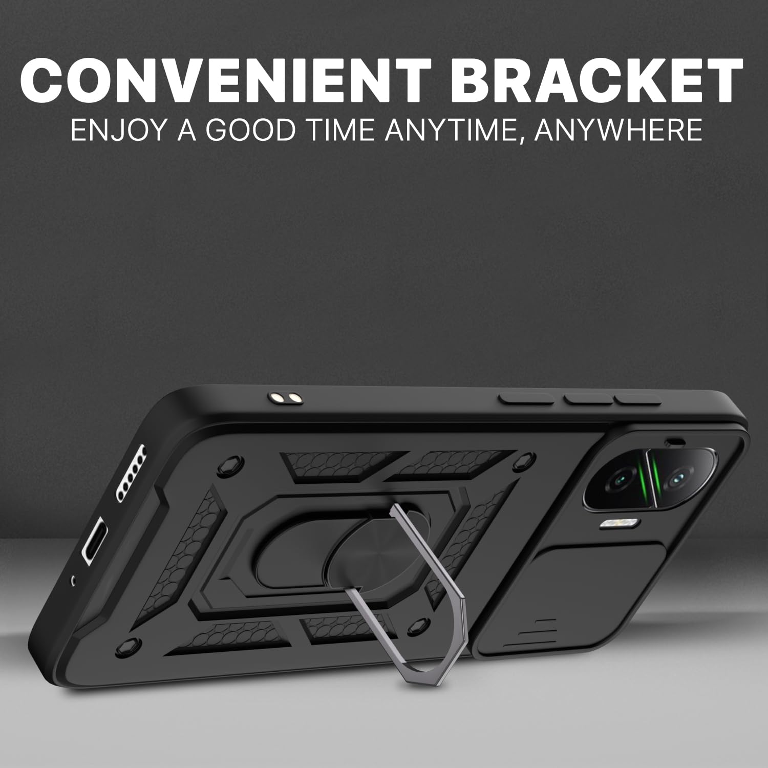 Black D10 Camera Shield mobile back cover for Poco F7 5G – Pikkme – photo 3