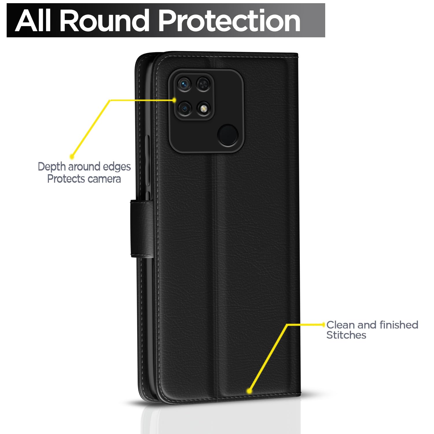 Pikkme Redmi 10/10 Power black flip cover – photo 4