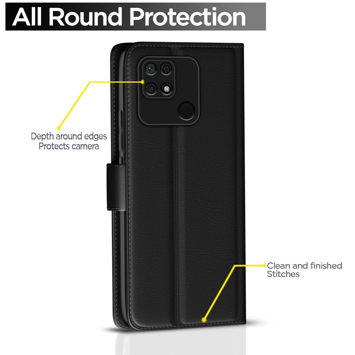 Pikkme Redmi 10/10 Power black flip cover – photo 4