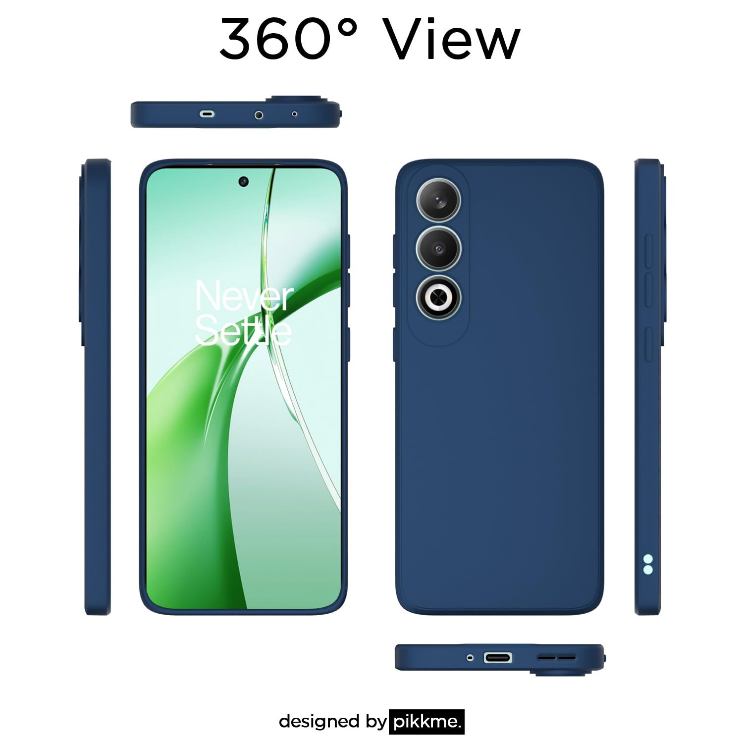 Pikkme blue Matte mobile cover for OnePlus Nord – photo 4