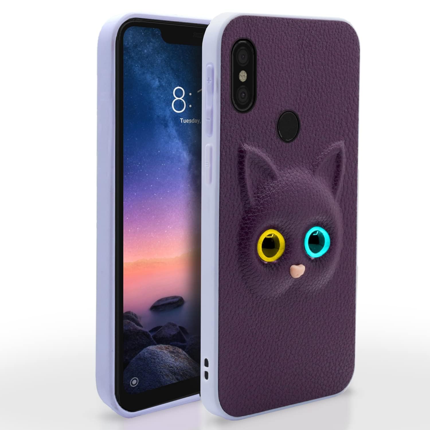 Purple Cat phone cover for Redmi Note 6 Pro – Pikkme