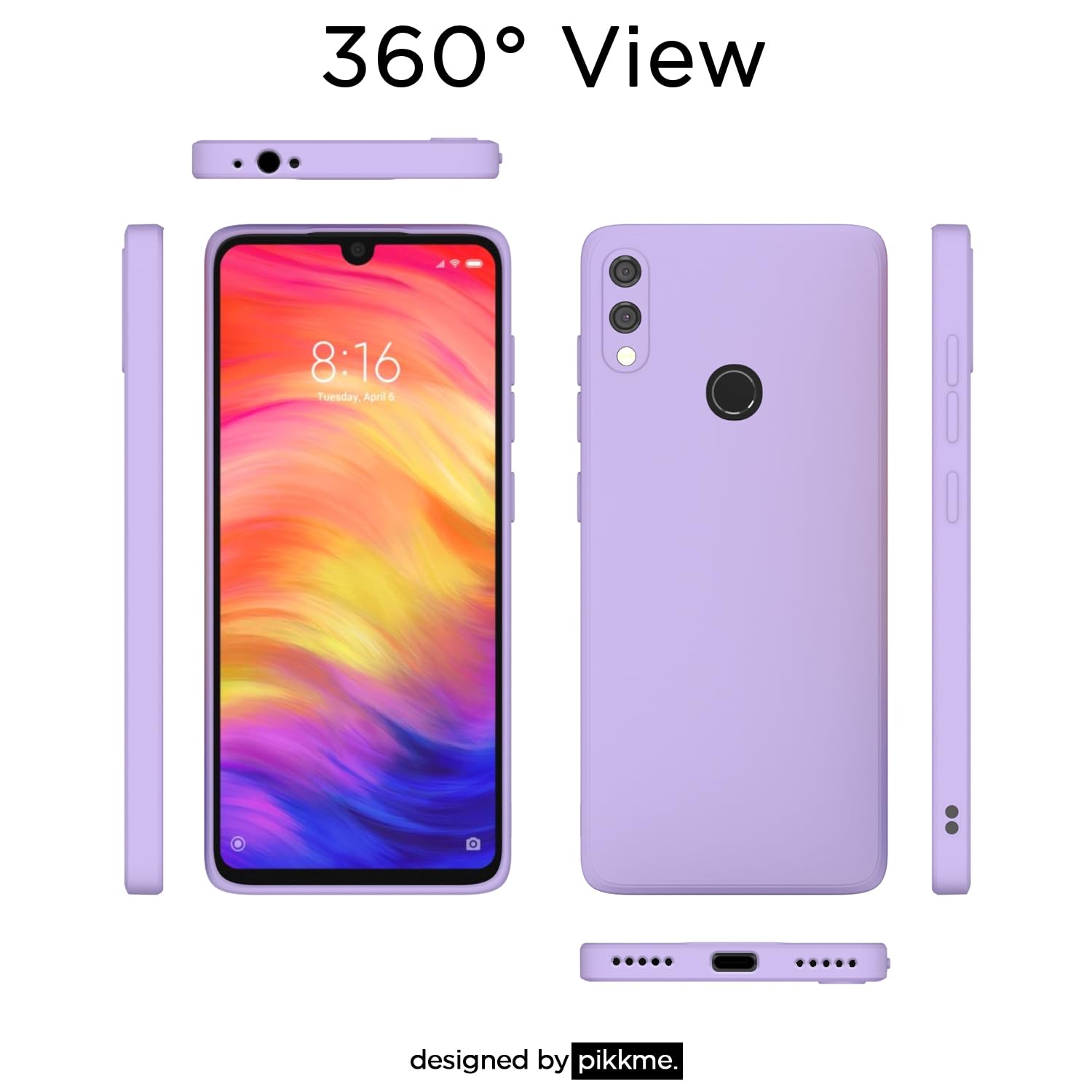 Redmi Note 7/7s/7 Pro Matte phone cover in purple by Pikkme – photo 4