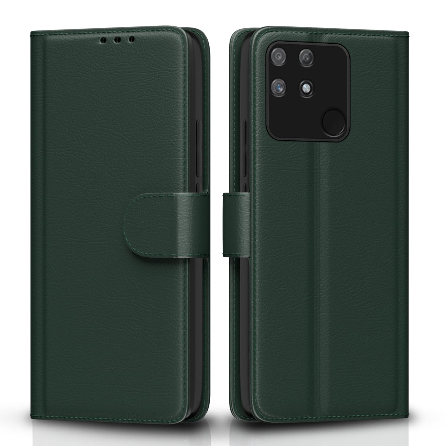 Realme Narzo 50A Wallet flip cover in green by Pikkme