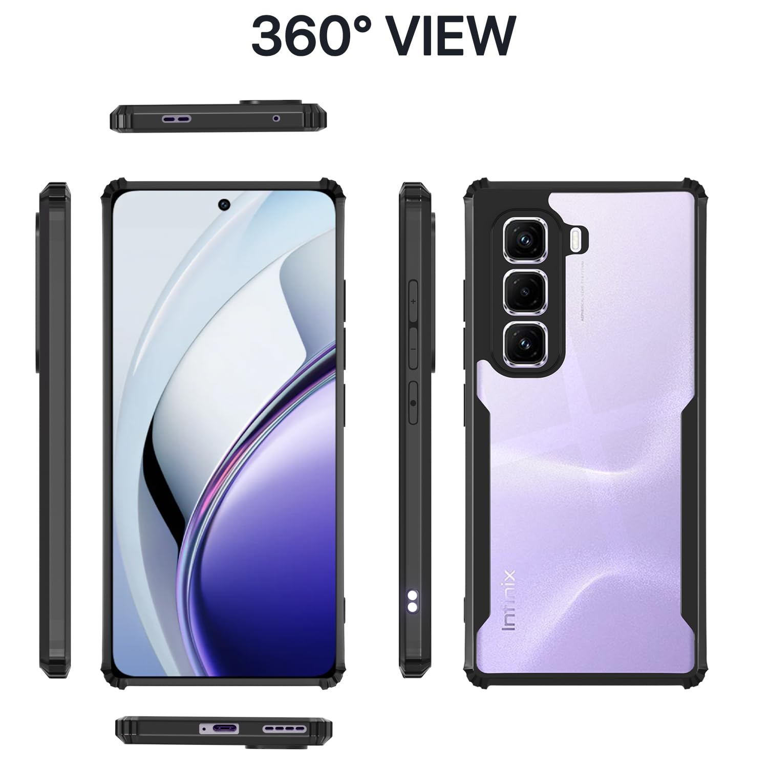 Infinix Hot 50 Pro Plus Clear phone cover in black by Pikkme – photo 3