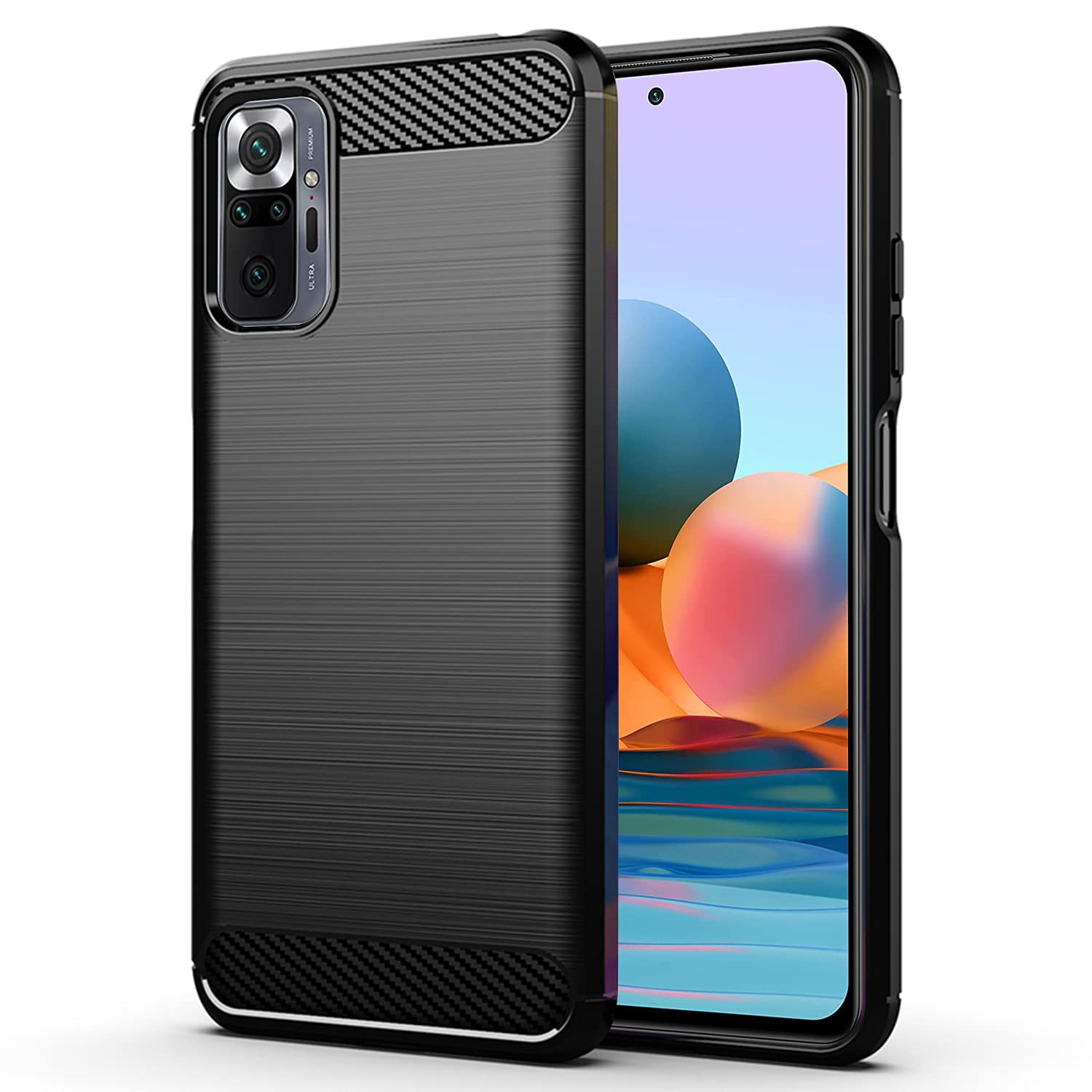 Redmi Note 10 Pro/Note 10 Pro Max mobile back cover in black by Pikkme