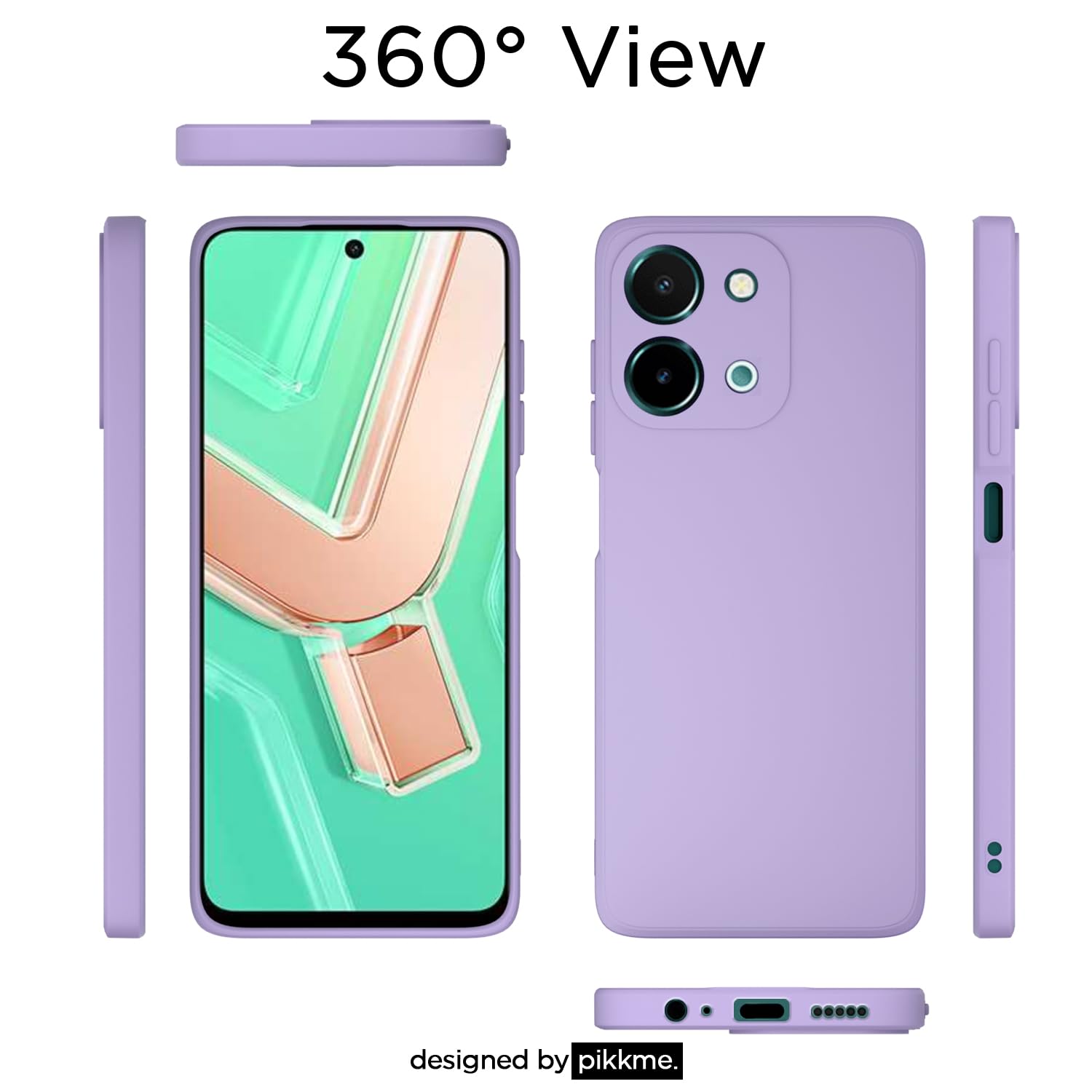 Vivo Y28 4G back cover in purple by Pikkme – photo 3