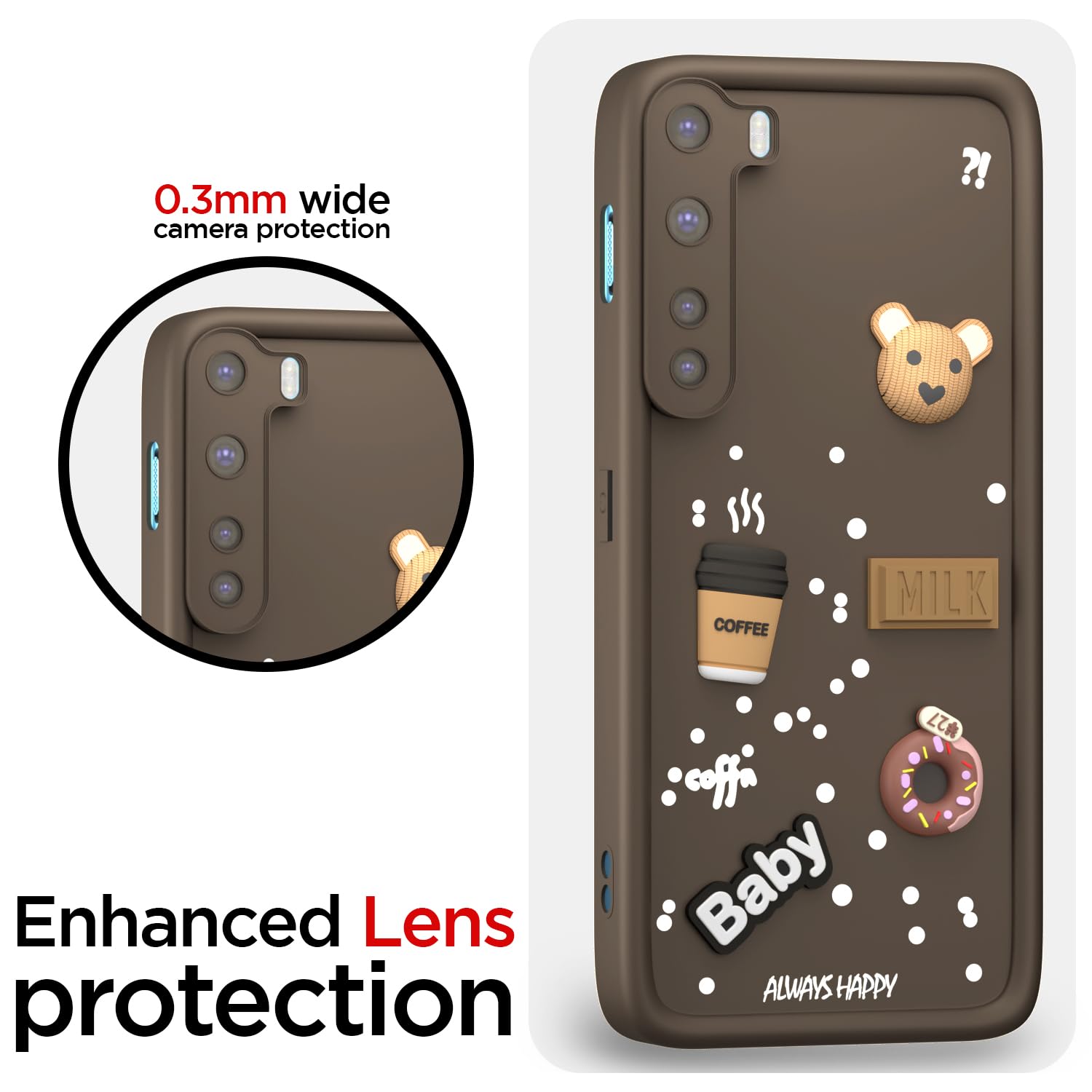 Pikkme brown mobile back cover for OnePlus Nord (2020)/3D – photo 5