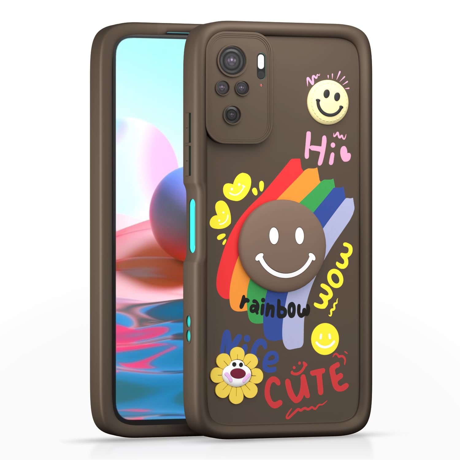 Pikkme Redmi Note 10/Note 10s/Note 11 SE Soft Silicone brown mobile cover
