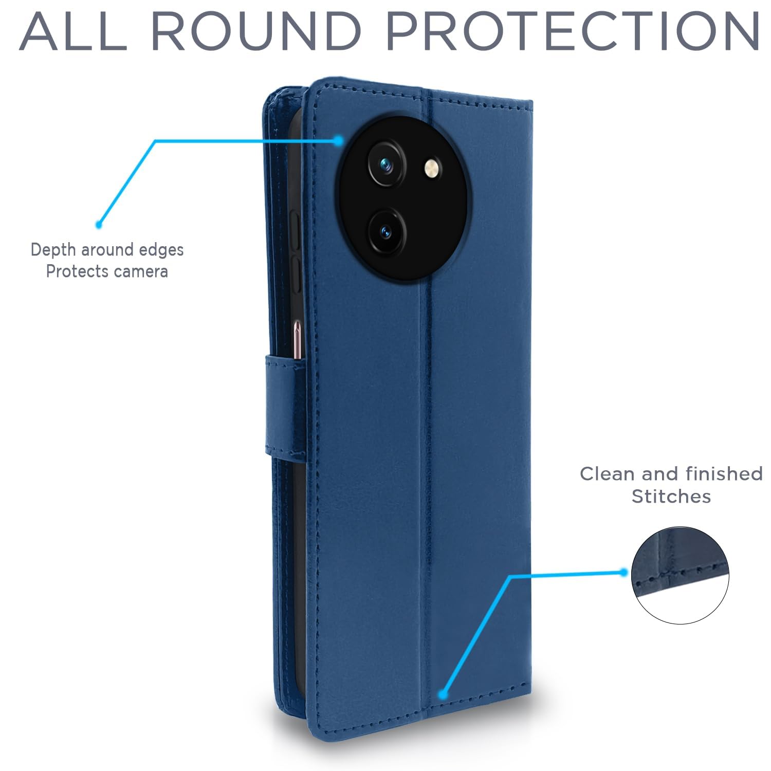 Blue Wallet mobile flip cover for Vivo T3x/Y200i 5G – Pikkme – photo 4