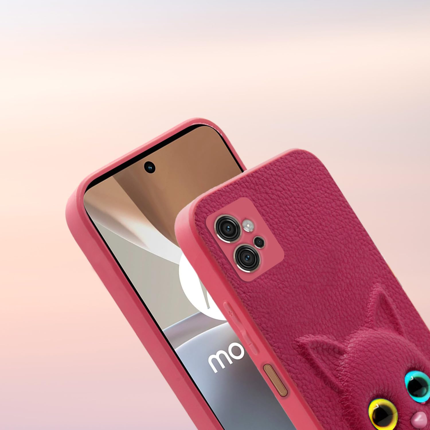 Pikkme Motorola Moto G32 Kitty Back Cover (Pink)