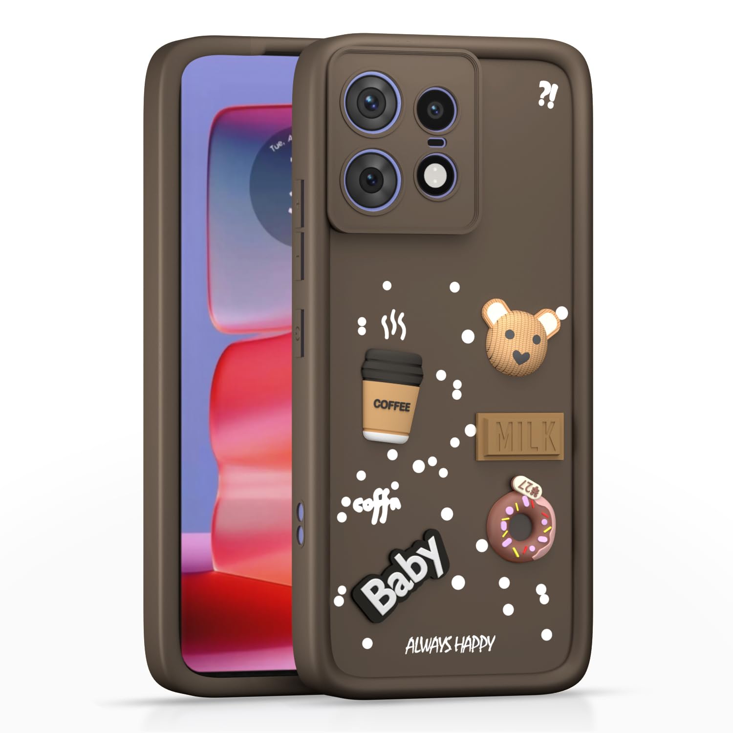 Brown phone cover for Moto Edge 50 Pro 5G – Pikkme