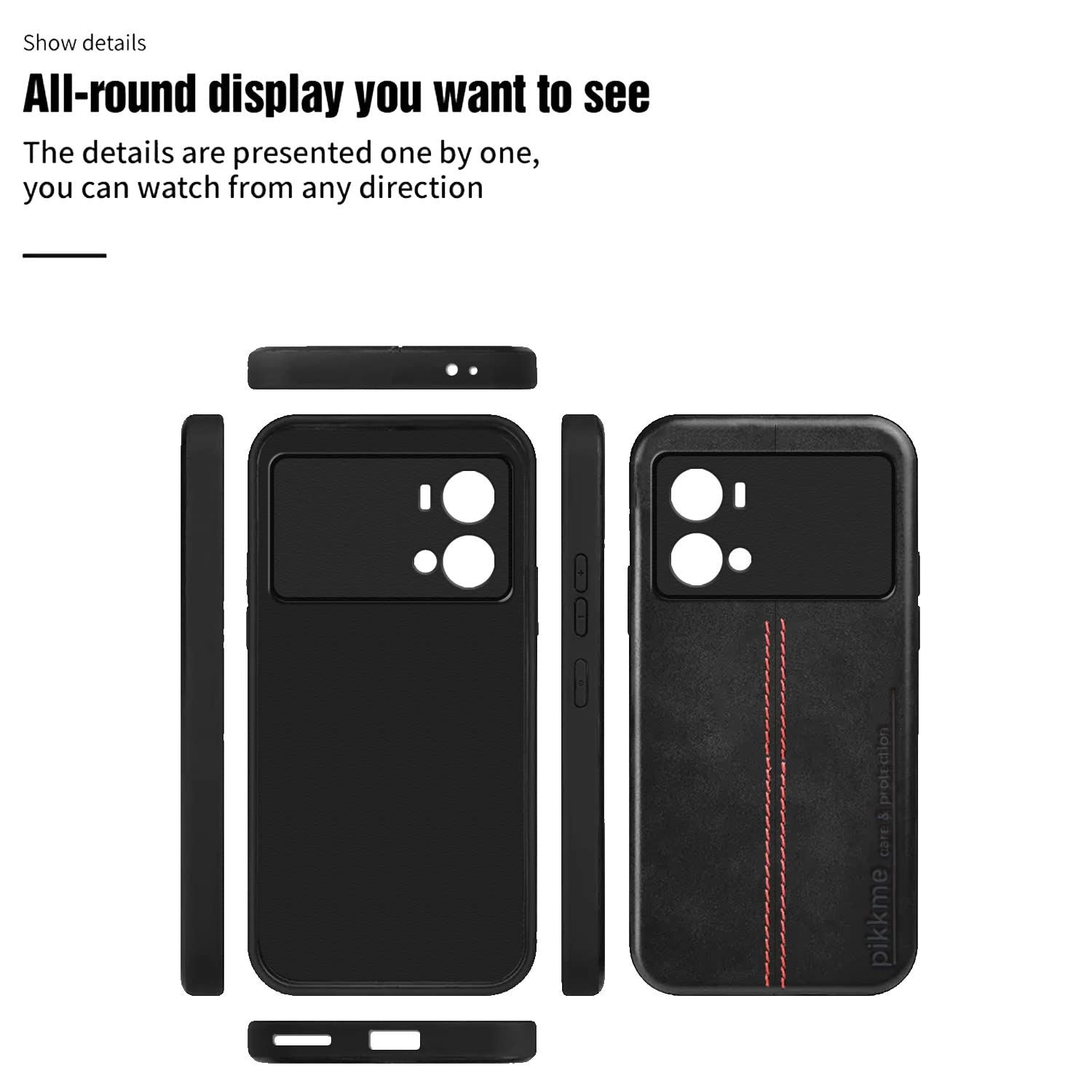 Pikkme black Leather mobile cover for iQOO 9 Pro 5G – photo 3