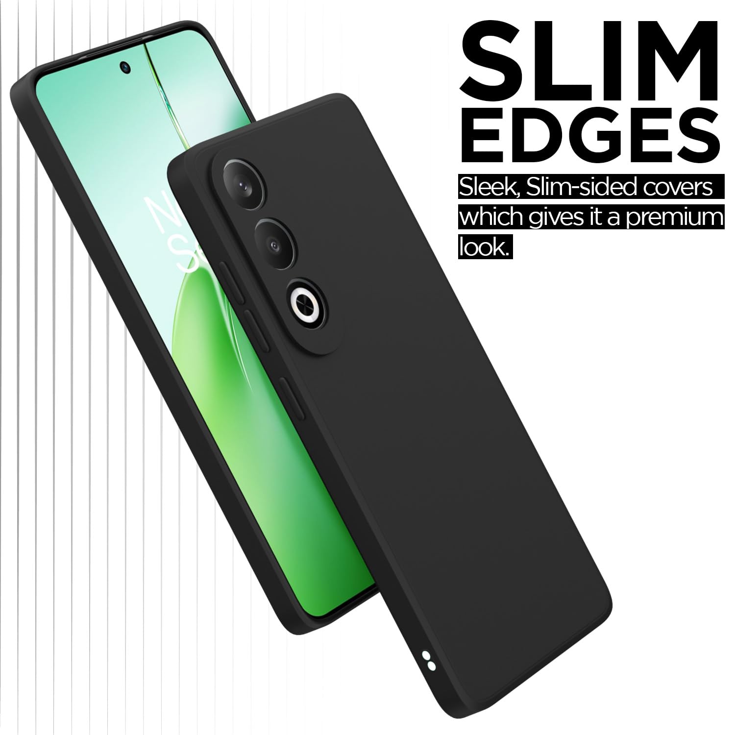 Pikkme OnePlus Nord Ce 4 5G Liquid Silicone Back Cover (Black)