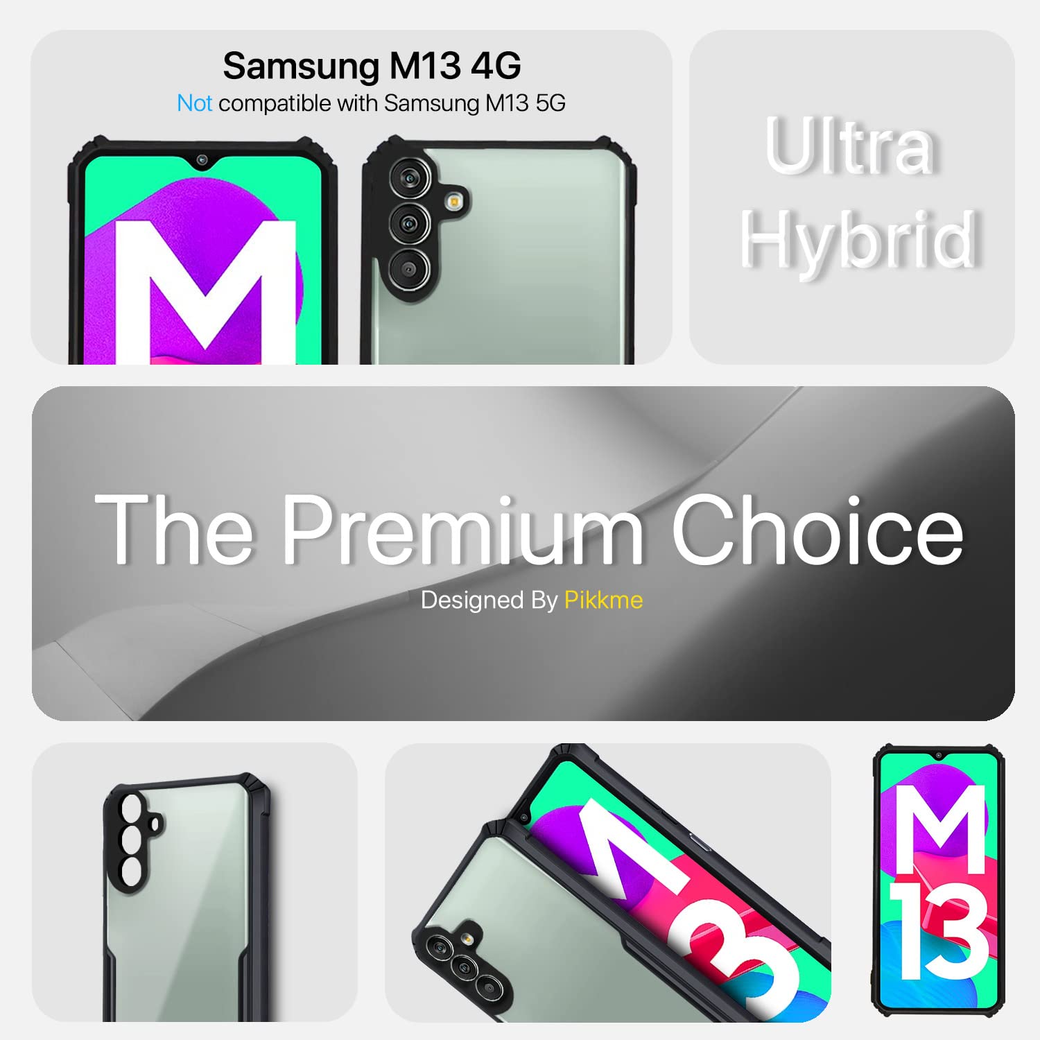 Samsung M13 4G phone cover in plastic, black by Pikkme – photo 4