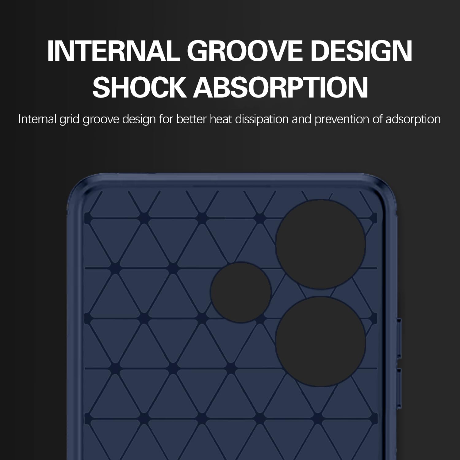 Pikkme Redmi 13 5G Hybrid Carbon Fibre Back Cover (Blue)
