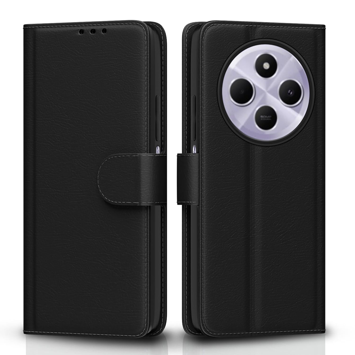 Black mobile flip cover for Poco M7 5G – Pikkme