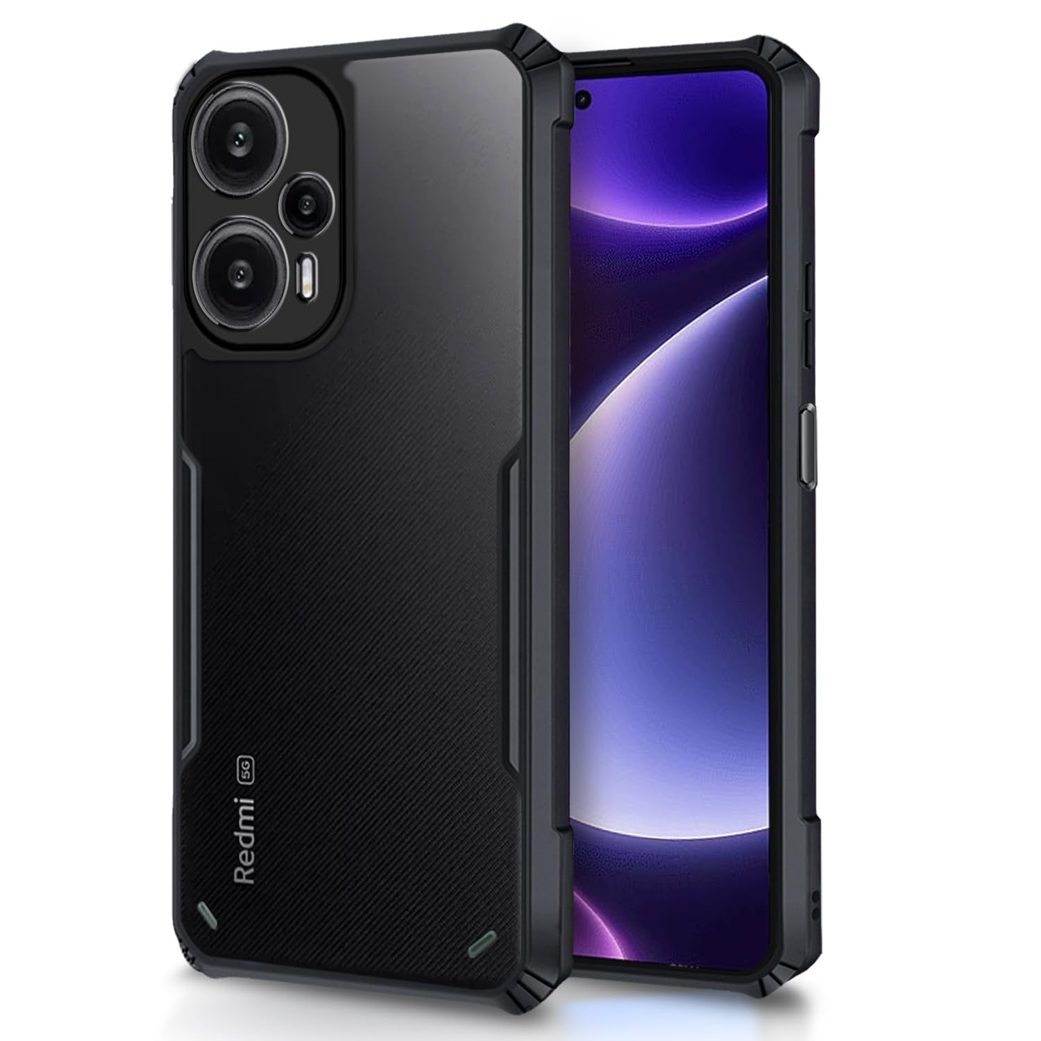 Pikkme Mi Poco F5 5G thermoplastic polyurethane, black back cover