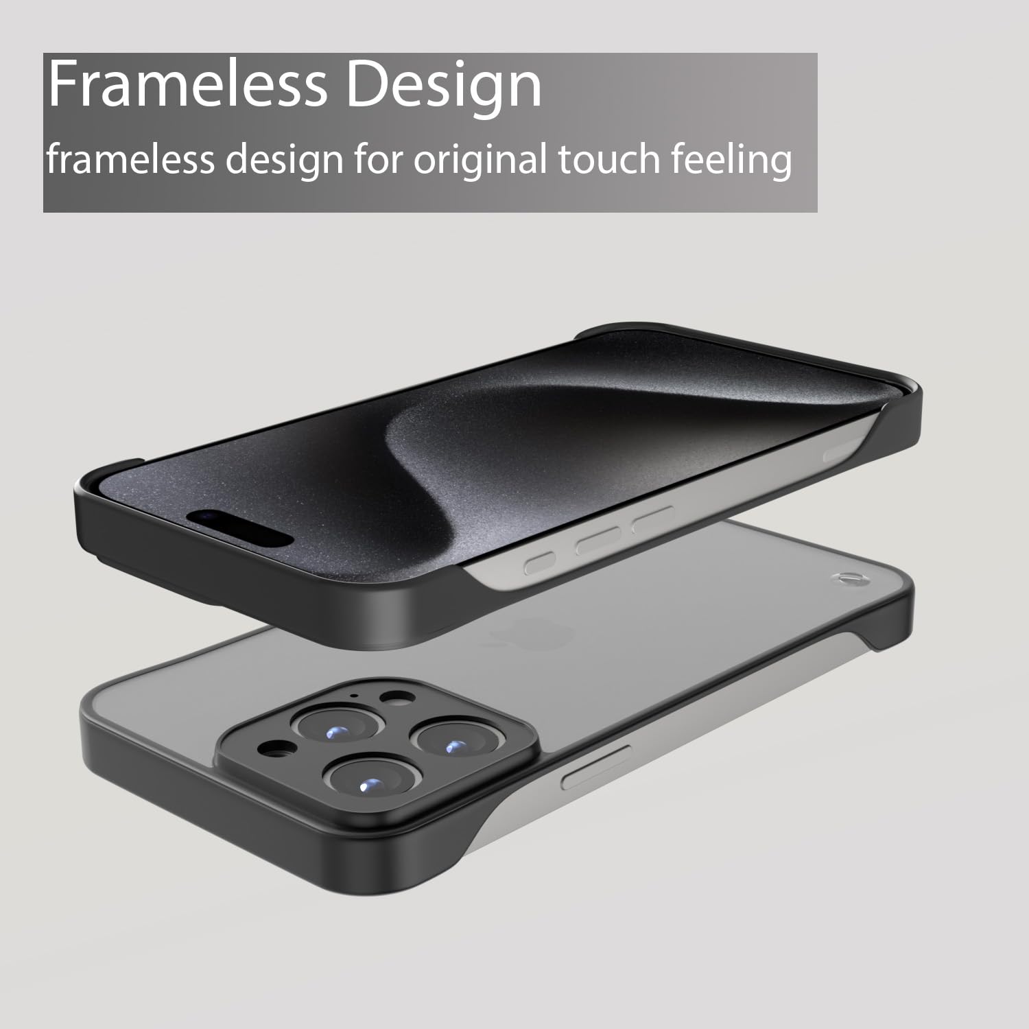 Pikkme iPhone 15 Pro Max Frameless black phone cover – photo 5