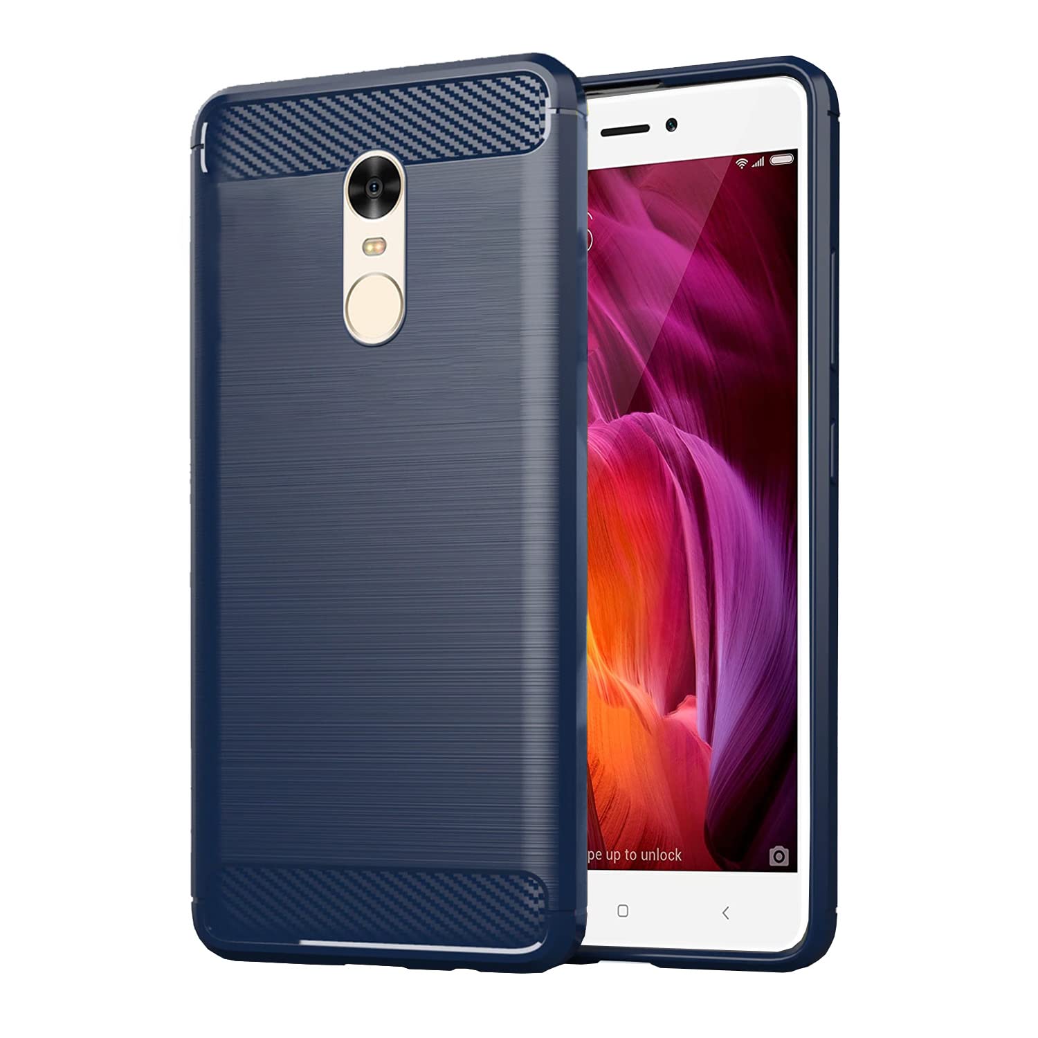 Pikkme blue Hybrid phone cover for Redmi Note 4