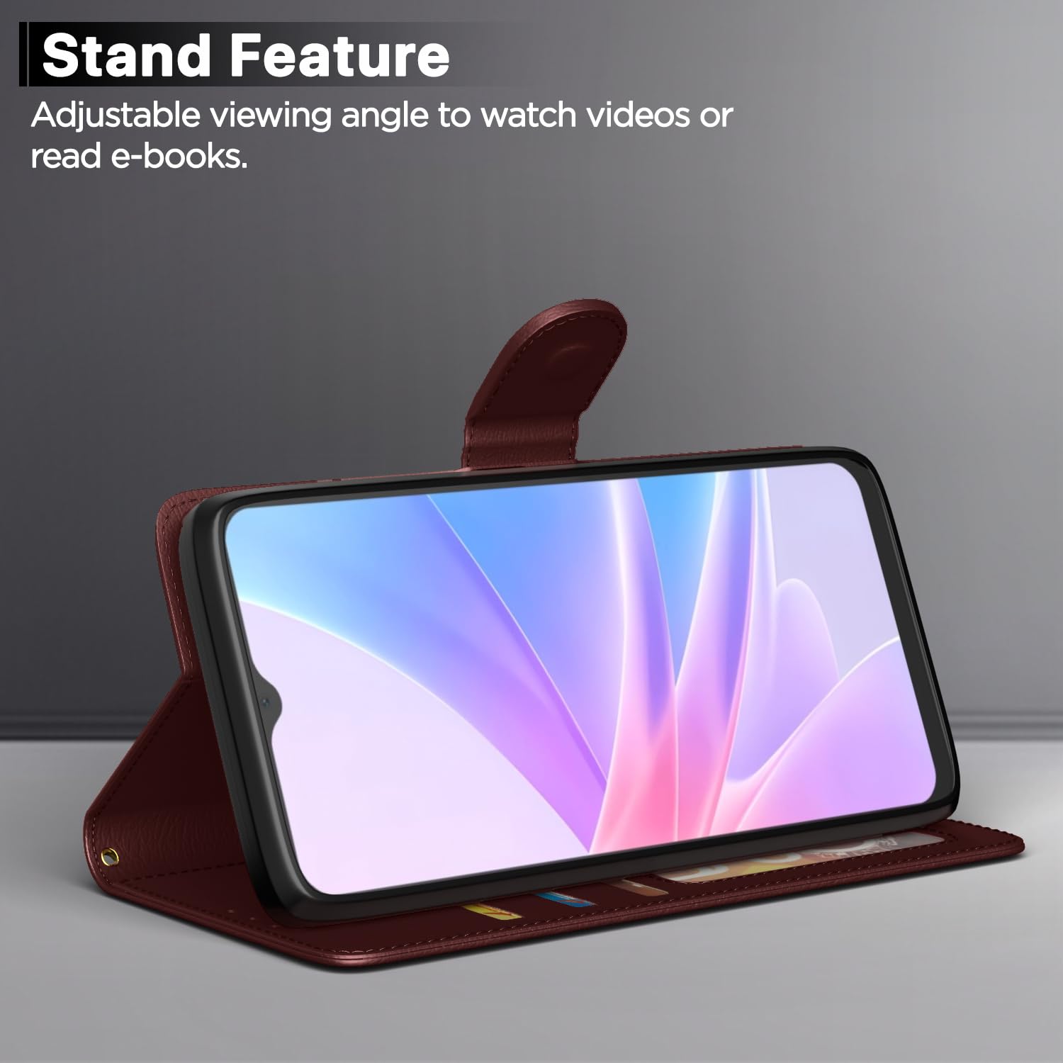Pikkme brown flip case for Oppo A78 5G – photo 3