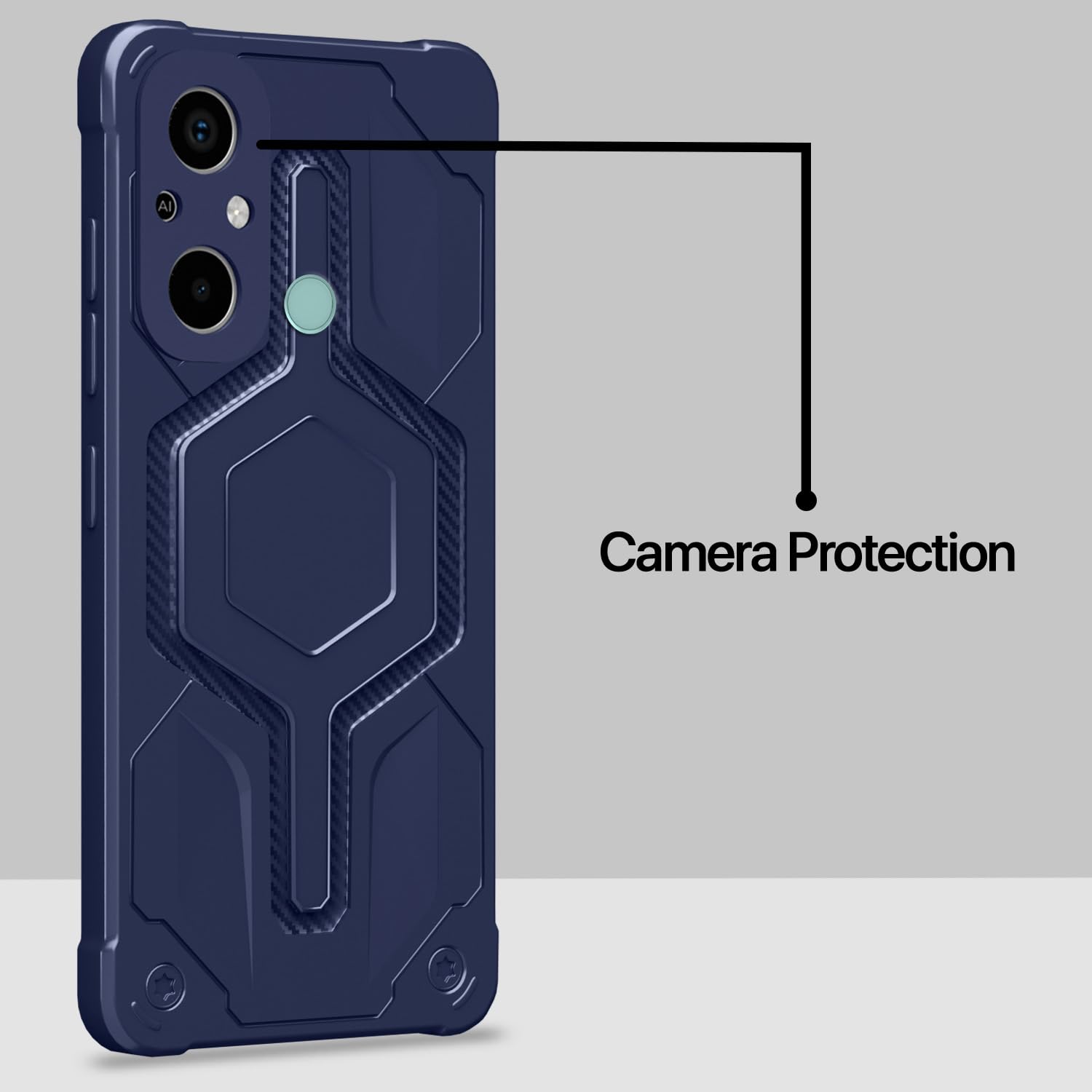 Pikkme Redmi 12C/Poco C55 blue mobile back cover – photo 3
