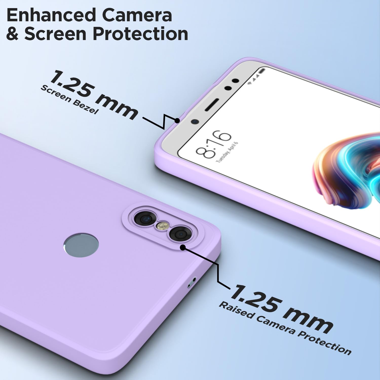 Pikkme Redmi Note 5 Pro Liquid Silicone Back Cover | Purple